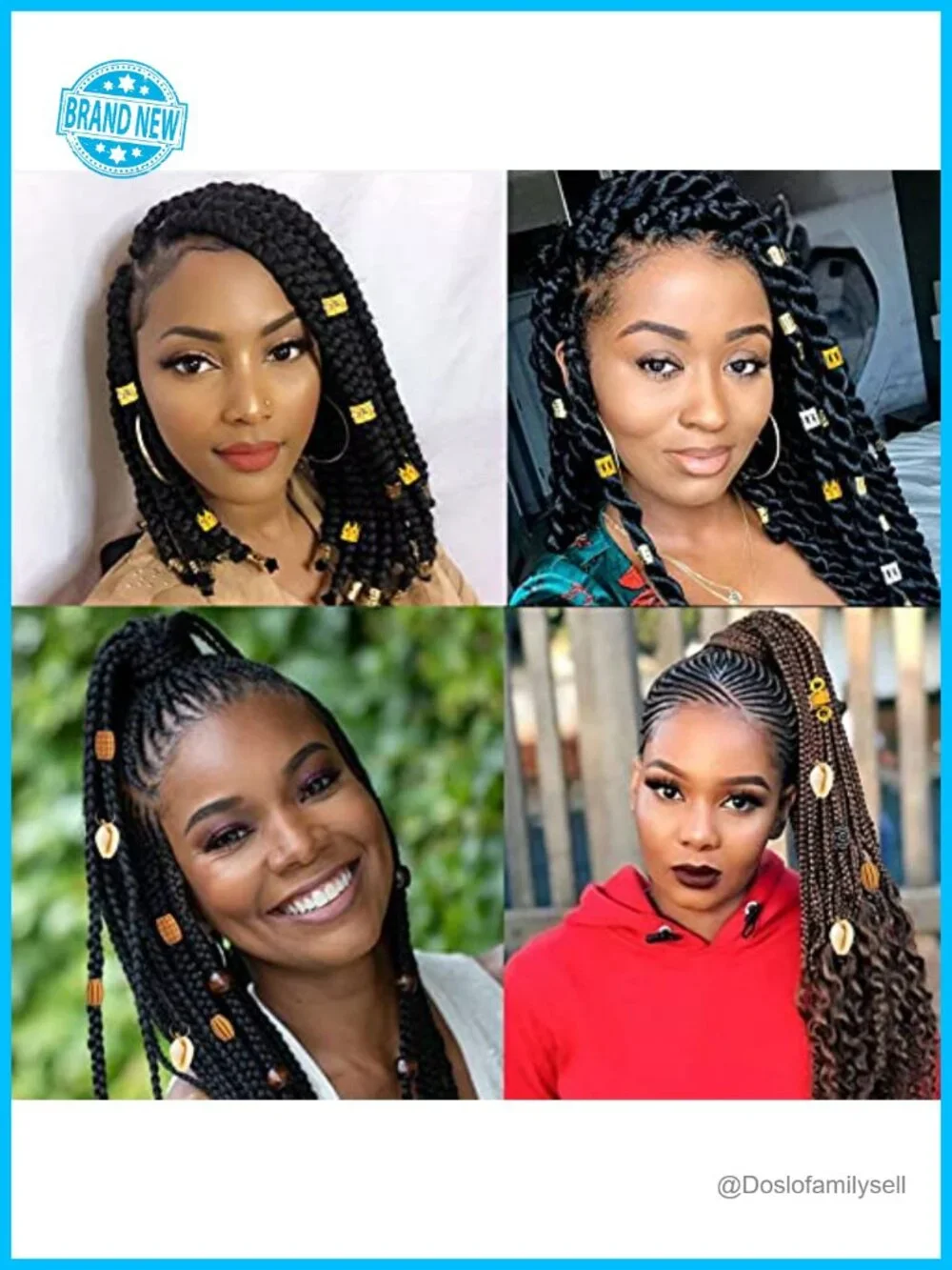 133 PCS Hair Jewelry for Braids Gold Cuffs Locs Dreadlock Accessories Metal